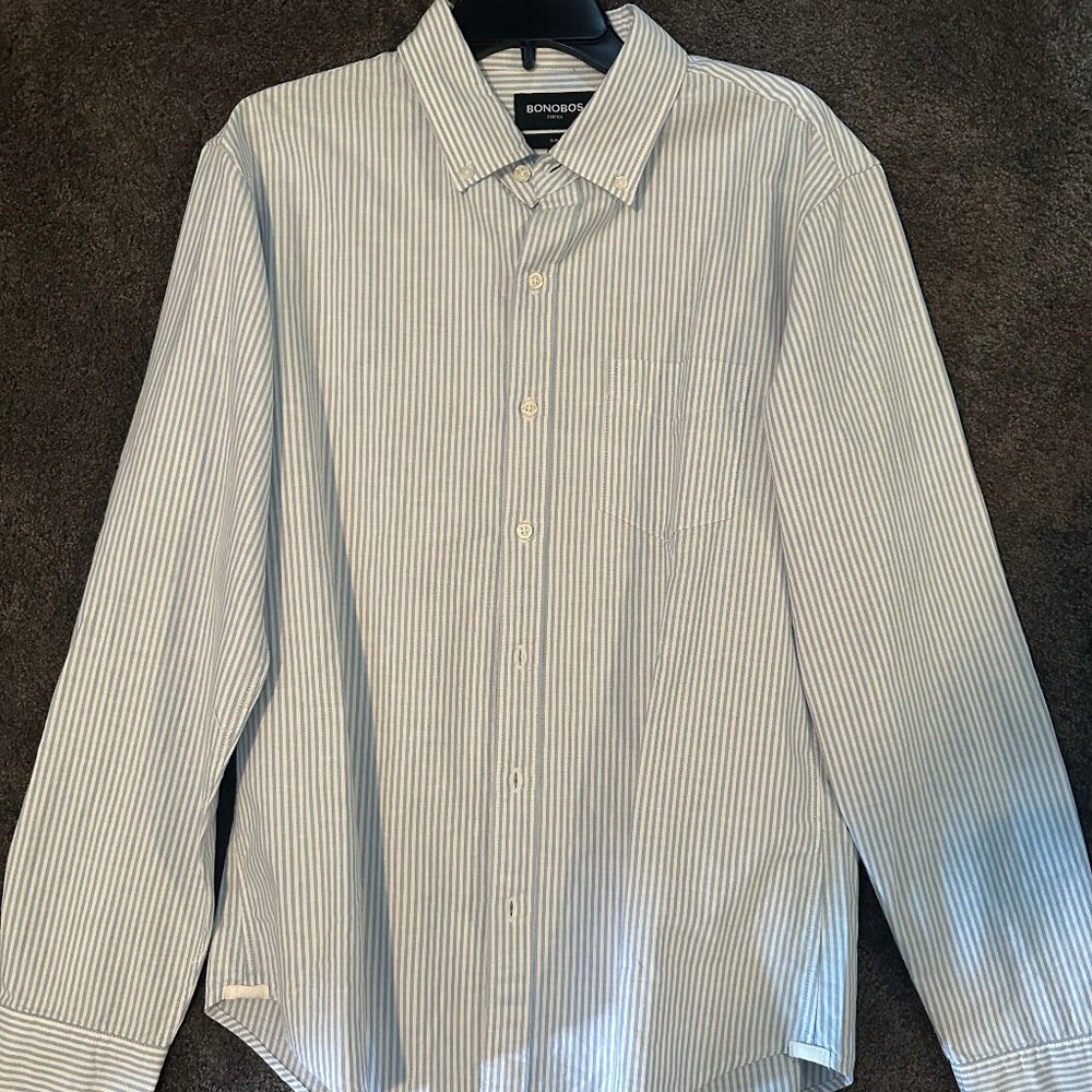 Bonobos Everyday Oxford Shirt Blue Classic Stripe
